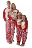 Suitable for Family Adult Deer Christmas Cotton Clothes Large Size Red Pajamas Set