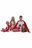 Suitable for Family Adult Deer Christmas Cotton Clothes Large Size Red Pajamas Set