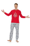 Casual Loose Long Sleeve Nightwear Merry Christmas Tree Matching Pyjamas Pajamas Set