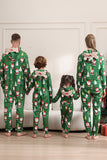 Green Christmas Pajamas for Family Matching Christmas for Women Men Hooded One Piece Pjs Holiday Sleepwear