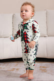 Family Christmas Pajamas Parent-child Clothes Cute Christmas Tree Hooded Jumpsuit Christmas Family Set