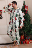 Family Christmas Pajamas Parent-child Clothes Cute Christmas Tree Hooded Jumpsuit Christmas Family Set