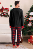 Black Red Family Matching Pajamas Adult Kids Baby Tops and Plaid Pants Christmas Pajamas Set