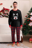 Black Red Family Matching Pajamas Adult Kids Baby Tops and Plaid Pants Christmas Pajamas Set