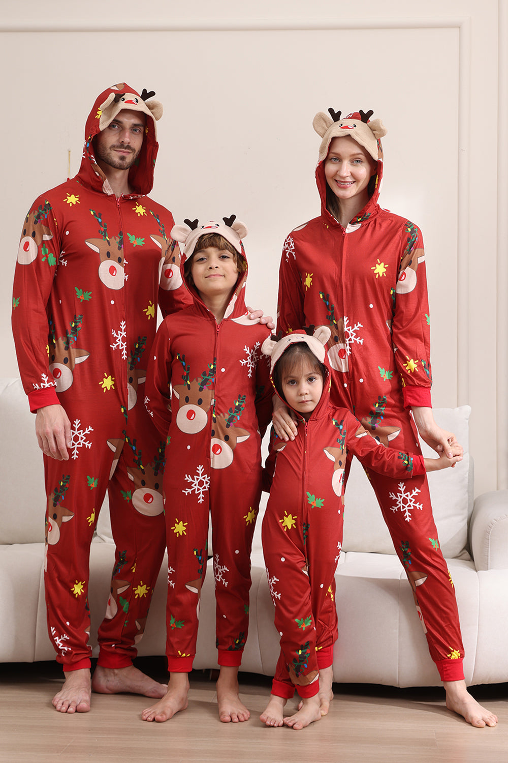 Red Cute Christmas Onesie Pajamas Followme Women's Christmas