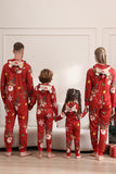 Matching Onesie for Women Men Family Hooded Red Pajamas One Piece Christmas Pajamas Set