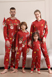 Matching Onesie for Women Men Family Hooded Red Pajamas One Piece Christmas Pajamas Set