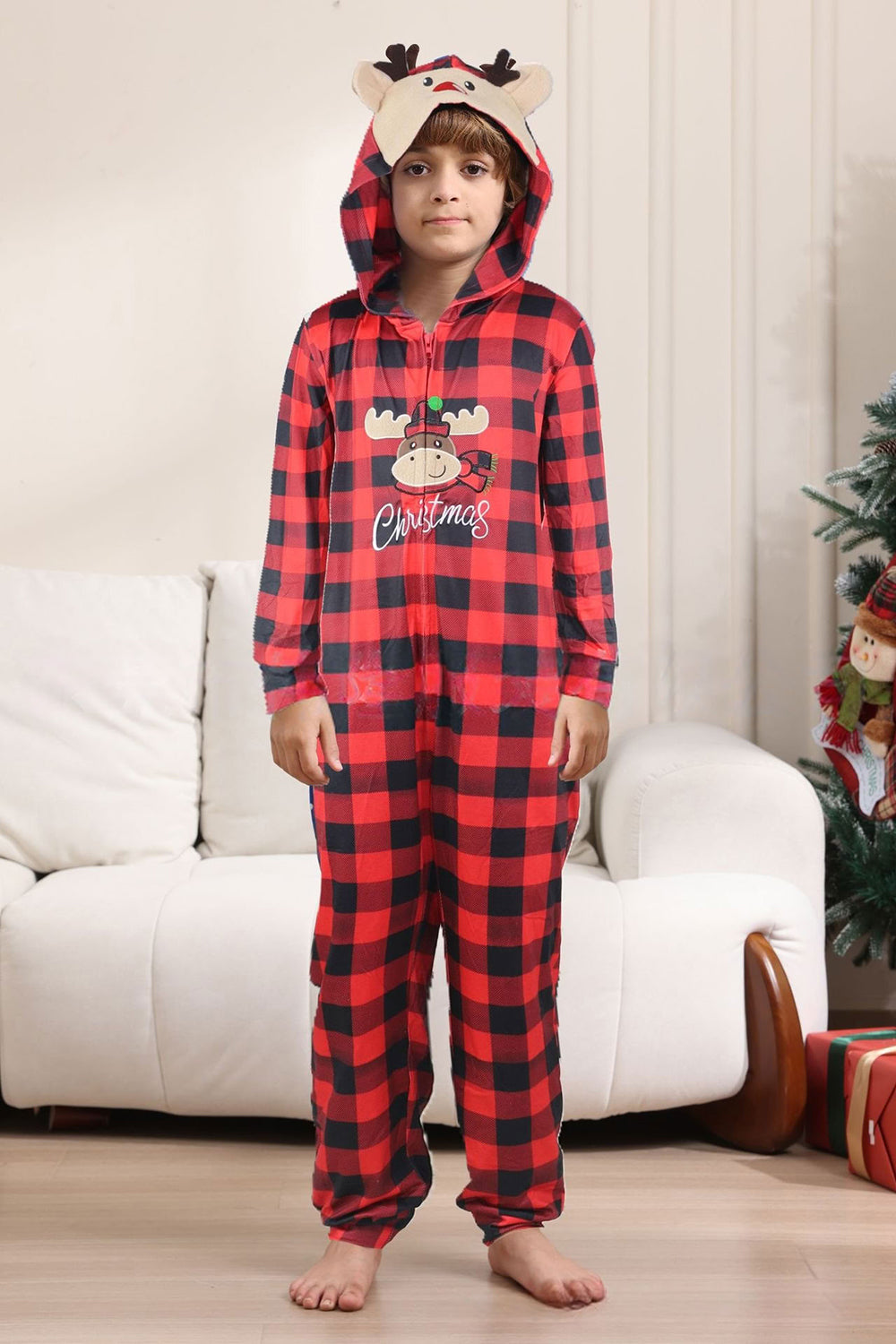 Matching Family Plaid One Piece Pajamas Zapaka Red Matching Family