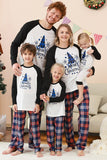 Black and White Tree Printed Family Christmas Pajamas