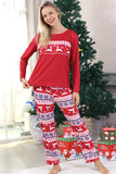 Red Winter Print Family Christmas Pajamas