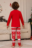 Red Print Tree Long Sleeve Christmas Family Matching Pajamas