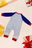 Grey Blue Snowman Print Christmas Family Matching Pajamas