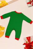 Green Horizontal Stripe Print Christmas Family Matching Pajama Set