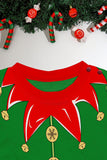 Green Horizontal Stripe Print Christmas Family Matching Pajama Set