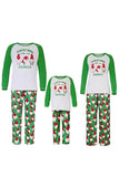 Green Printed Long Sleeve Matching Family Pajamas