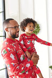 Long Sleeve Red Christmas Printed Matching Family Pajamas