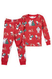 Long Sleeve Red Christmas Printed Matching Family Pajamas