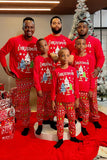 Red Christmas Tree Printed Round Neck Christmas Family Matching Pajamas