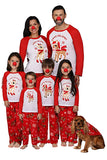 Red Animals Printed Long Sleeve Christmas Matching Family Pajamas