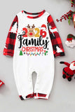 Red Long Sleeves Round Neck Plaid Printed Family Pajama Sets