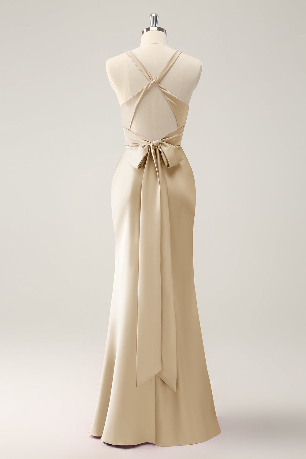 tan mermaid dress Long Embellished-Lace Mermaid Prom Dress