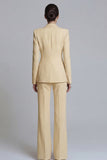 Blue Peak Lapel 2-piece One Button Women's Work Suits