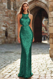 Sparkly Burgundy Mermaid Cut Out Holiday Party Dress