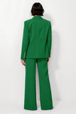 Burgundy 2 Piece Notched Lapel Women Suits with Sleeves