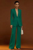 Ivory Shawl Lapel 2 Piece Single Breasted Women's Work Suits