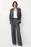 Burgundy 2 Piece Notched Lapel Women Suits with Sleeves