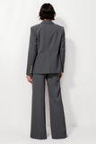 Burgundy 2 Piece Notched Lapel Women Suits with Sleeves