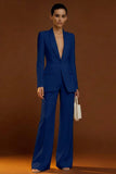 Ivory Shawl Lapel 2 Piece Single Breasted Women's Work Suits
