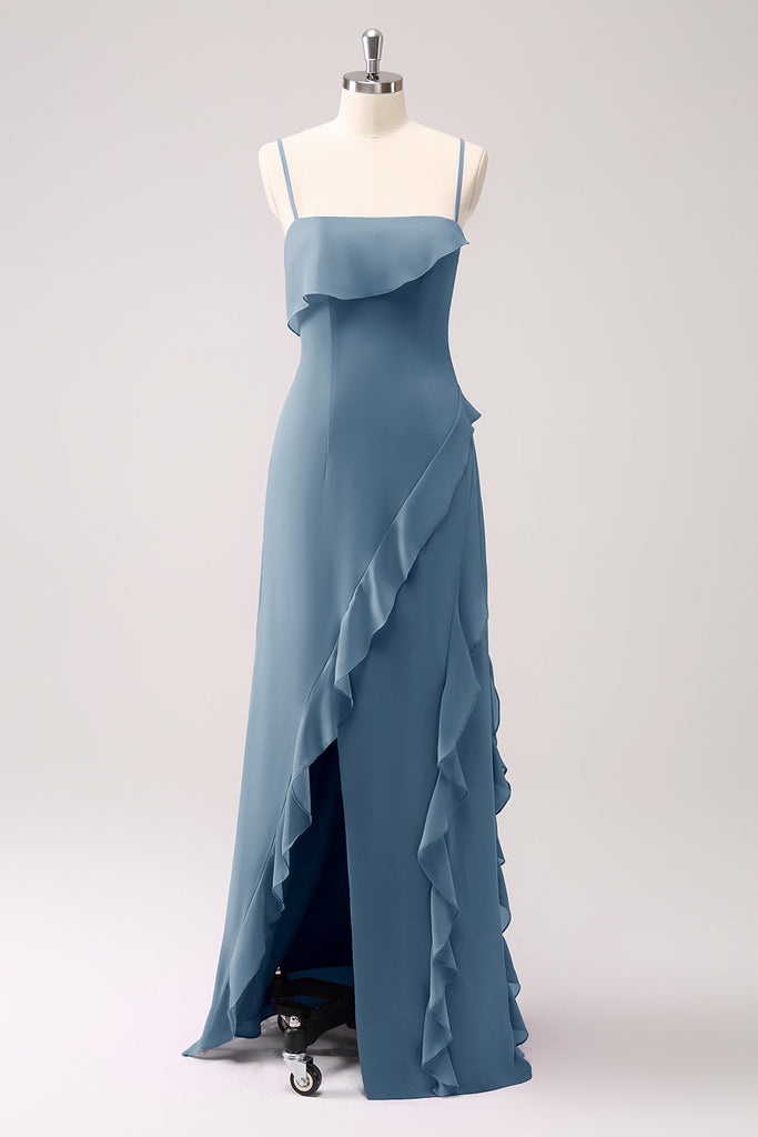 Lace Top Chiffon Skirt Dresses with Slit Tahiti main image 0