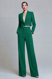 Burgundy Peak Lapel One Button 2-piece Women's Work Suits