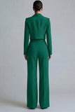Burgundy Peak Lapel One Button 2-piece Women's Work Suits