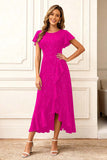 Glitter Black A Line Ruffle Holiday Party Dress with Sleeves
