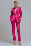 Fresh Emerald Notched Lapel 2-piece One Button Women's Work Suits
