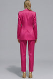 Fresh Emerald Notched Lapel 2-piece One Button Women's Work Suits