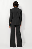 Burgundy 2 Piece Notched Lapel Women Suits with Sleeves