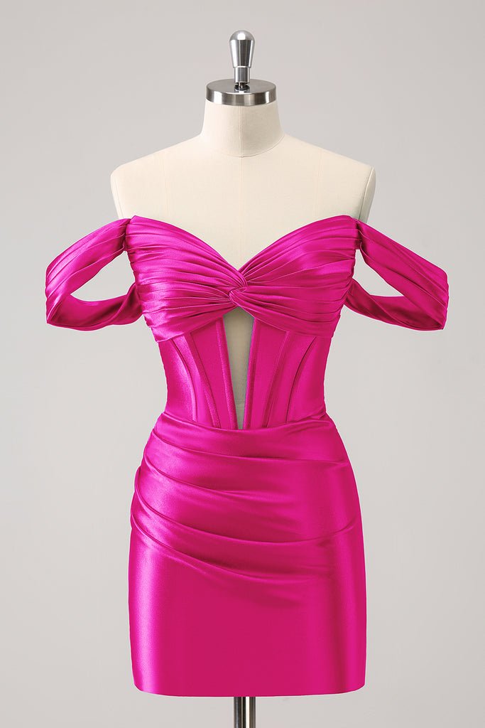 Sexy Dark Green Soft Satin One Shoulder Sleeveless Sheath Mini Dresses/ Homecoming Dresses, HD0286 main image 0