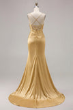 Fuchsia Mermaid Cut Out Satin Pleated Bowed Long Prom Dress with Slit