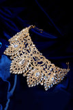 Luxury Crystal Prom Queen Pageant Golden Crown Tiara