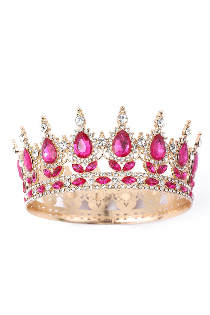 ZAPAKA Women Red Luxury Crystal Prom Queen Pageant Crown Tiara