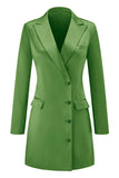 Champagne Peak Lapel Satin Midi Work Dress