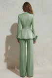 2 Piece Ivory Peak Lapel Slim Fit Women's Work Suits