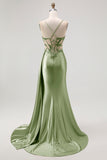 Corset Champagne Mermaid Beaded Long Prom Dress