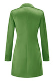 Champagne Peak Lapel Satin Midi Work Dress