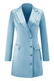 Champagne Peak Lapel Satin Midi Work Dress