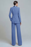 Dark Green Shawl Lapel 2 Piece Women's Work Suits with Pockets