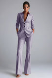 Kahki Single Breasted Nothed Lapel Women's Work Suits